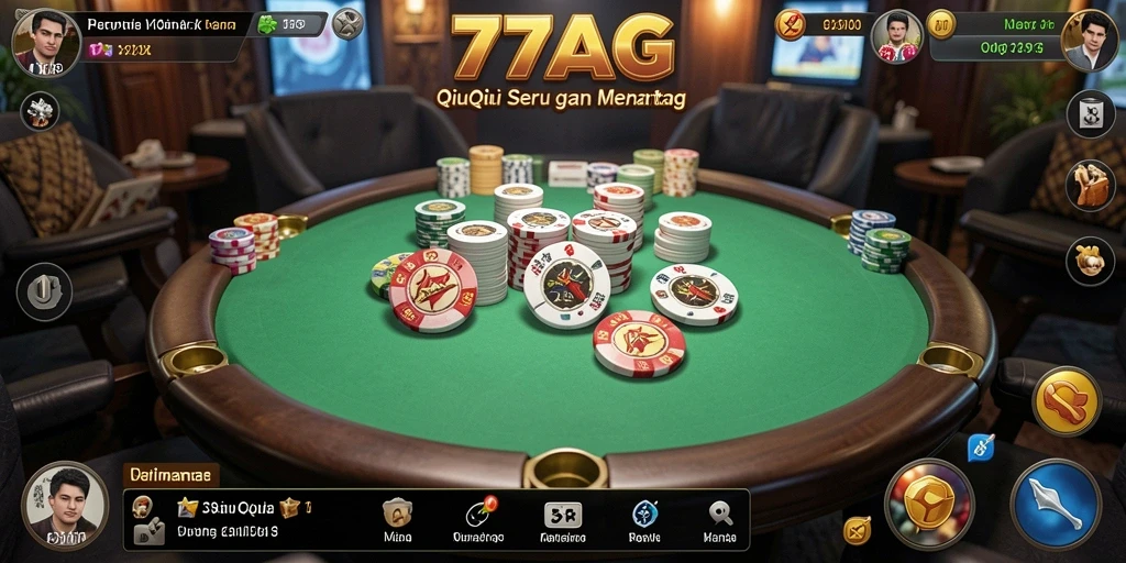 Tampilan gameplay QiuQiu yang mendebarkan di 77AG.