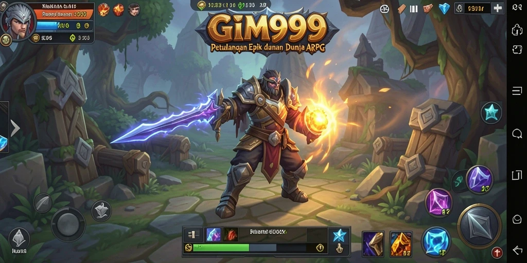 Tampilan gameplay GIM999 yang dinamis dan penuh aksi.