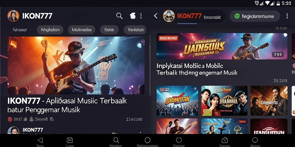 Tampilan gameplay IKON777 dengan berbagai fitur musik menarik.