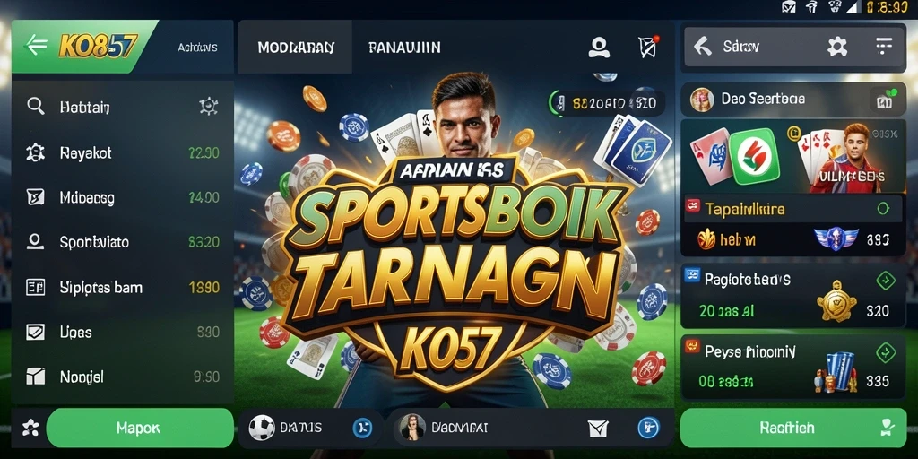 Tampilan gameplay aplikasi Sportsbook KO857 yang menarik dan informatif.