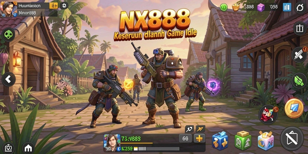 Screenshot NX888 menampilkan gameplay Idle yang menarik dan seru.
