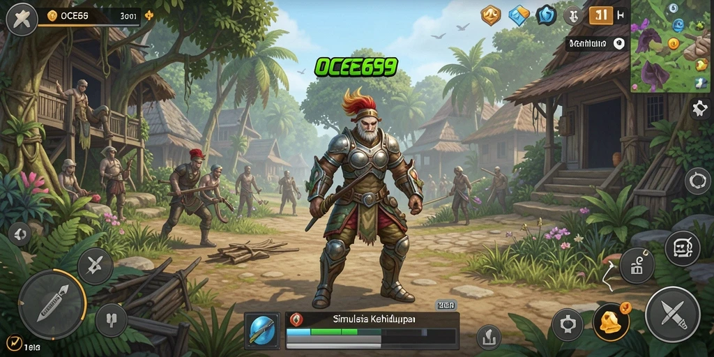 Screenshot utama OCE69 menampilkan karakter dalam gameplay Simulation yang seru.