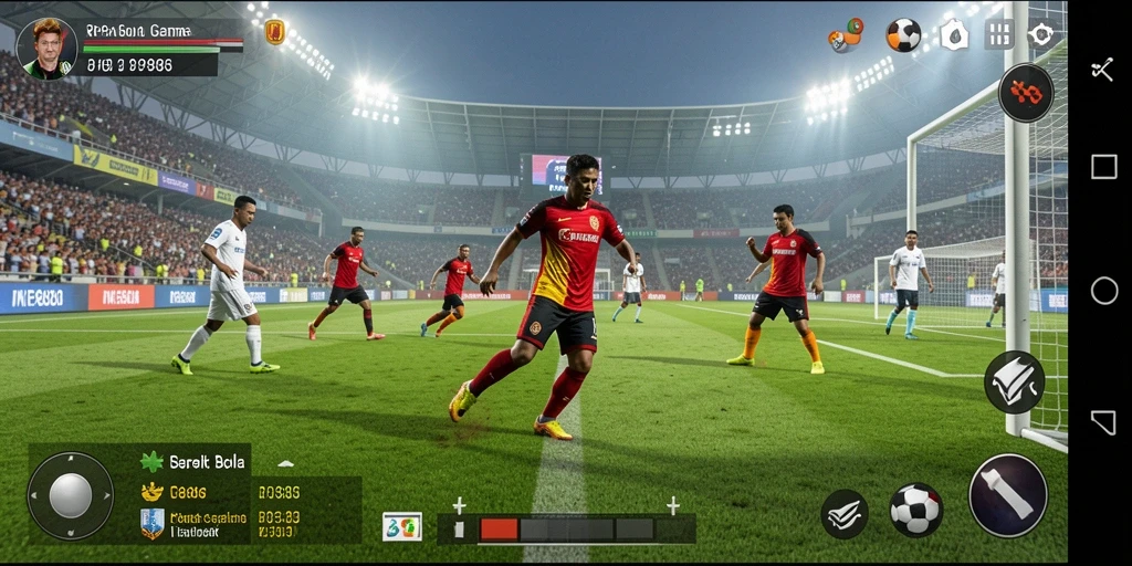 Screenshot gameplay RP886 menunjukkan aksi menegangkan di lapangan.
