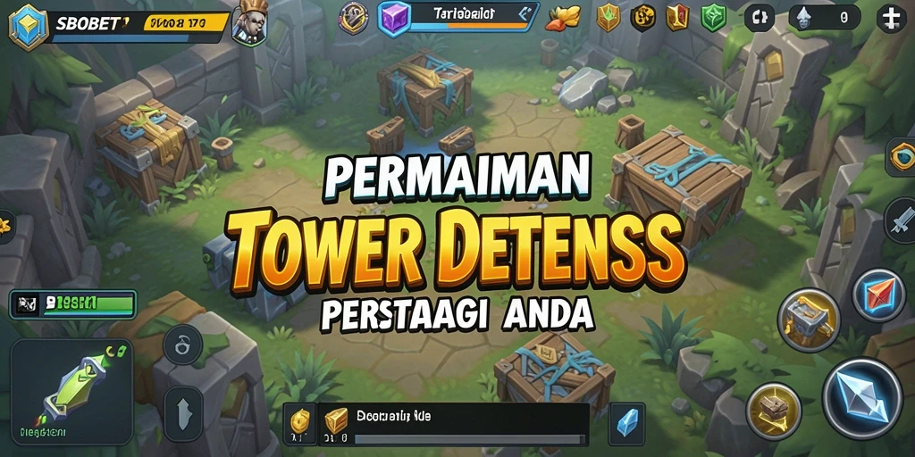 Tangkapan layar SBOBET menampilkan aksi Tower Defense yang mendebarkan dengan strategi yang intens.