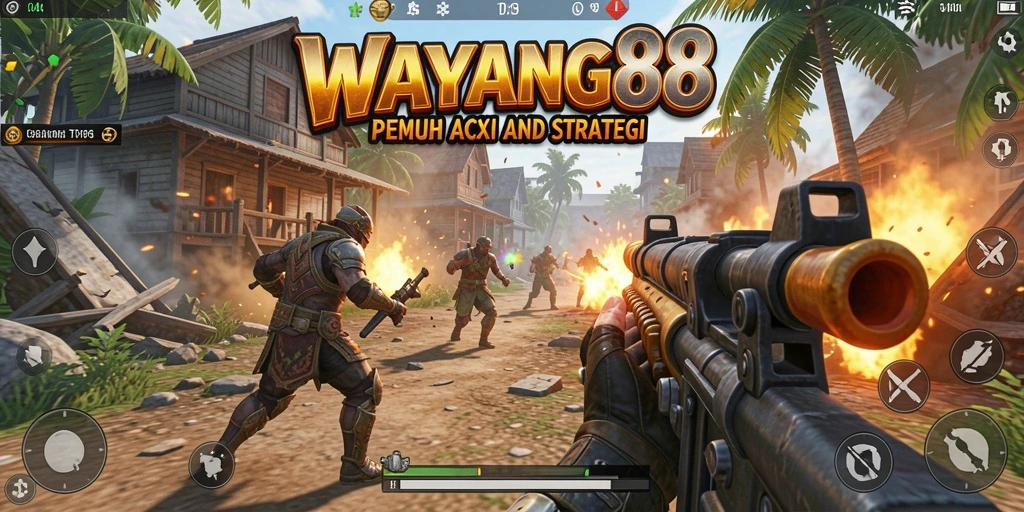 Tampilan dinamis aksi tembak-menembak dalam WAYANG88.