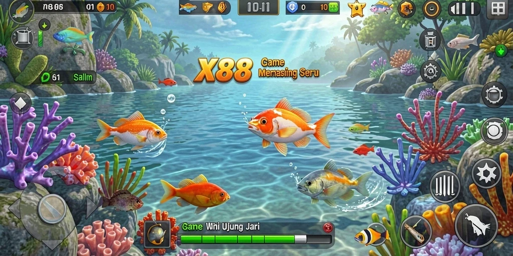 Tangkapan ikan besar dan seru dalam gameplay X88.